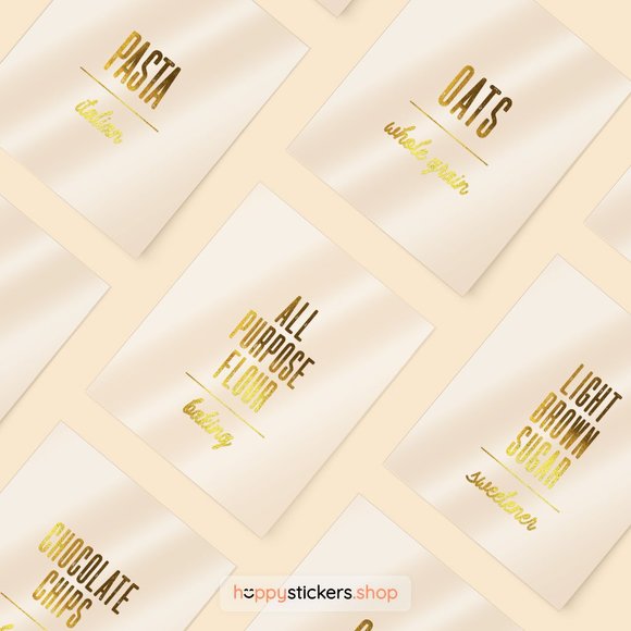 36 Labels • Gollder Minimalist Pantry for Kitchen Storage • Organization Labels - Picture 15 of 17